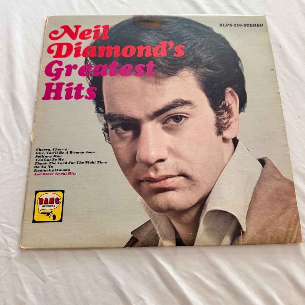 Neil Diamond Greatest Hits Vinyl LP Bang Records BLPS-219 Cherry Cherry Stereo